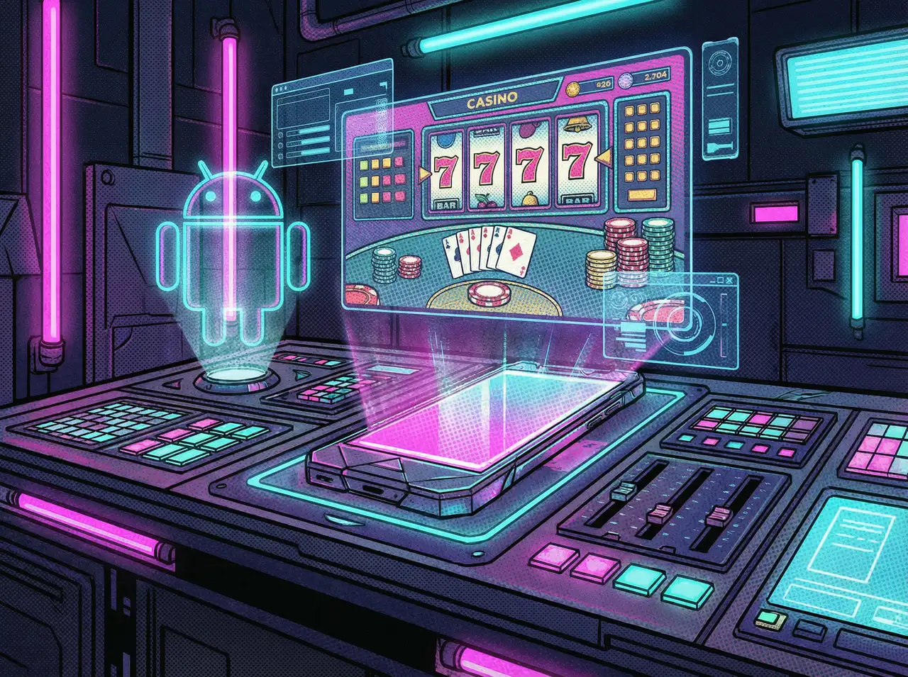 网络赌博 Android便携终端界面