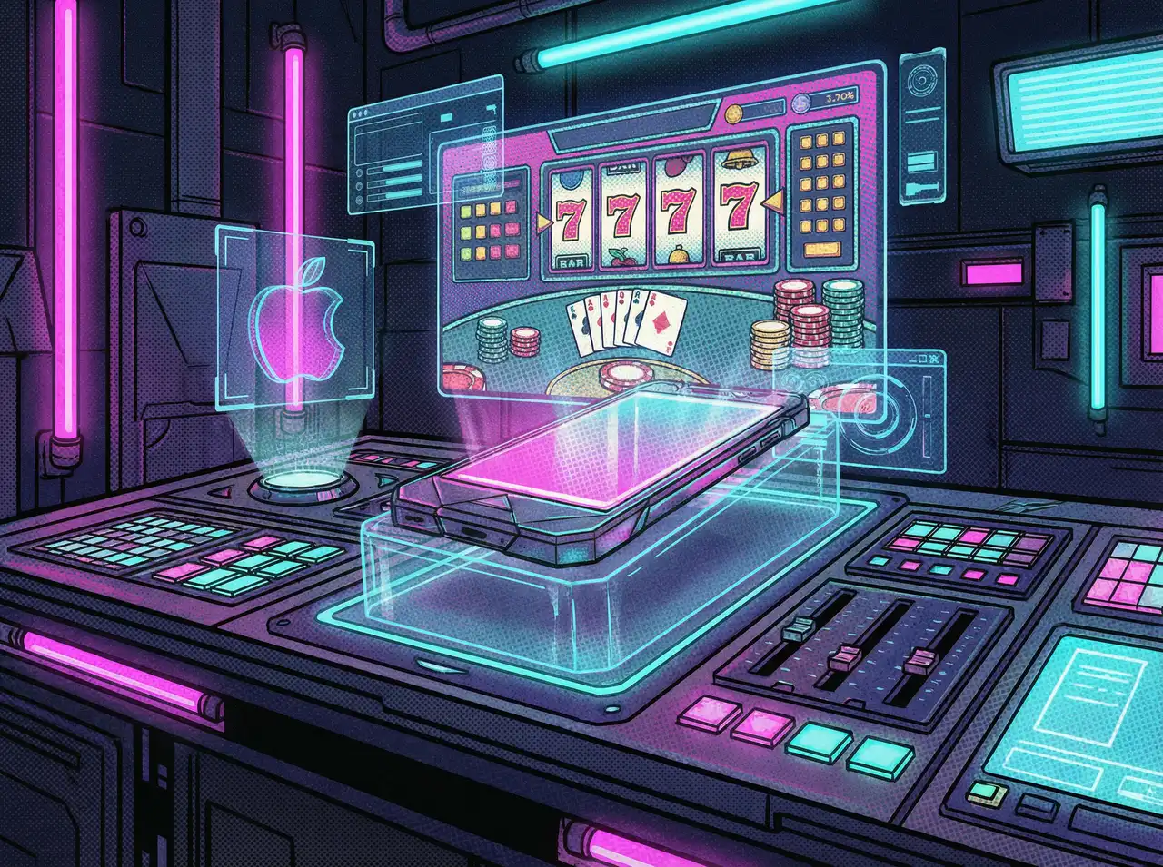 网络赌博 iOS便携终端界面