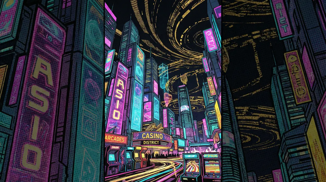 网络赌博 - 赛博不夜城波普艺术全景